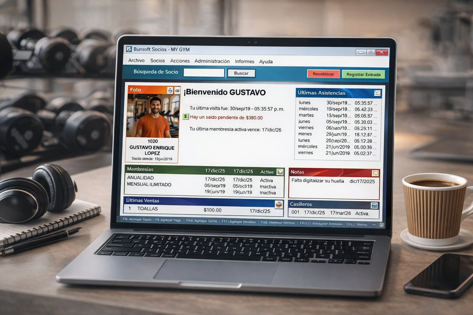 Interfaz de Usuario Buensoft Socios